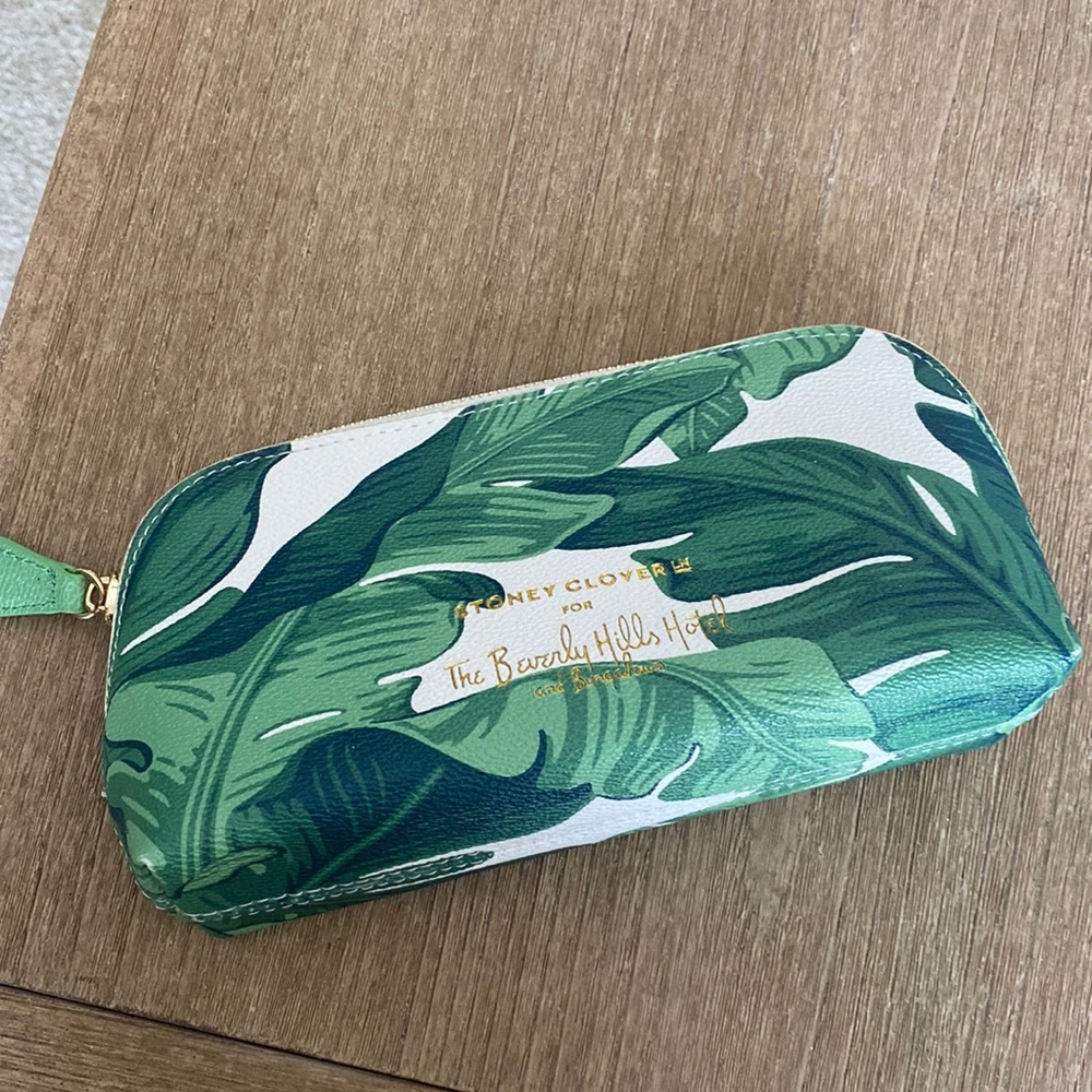 Stoney Clover x Beverly Hills Hotel palm pouch